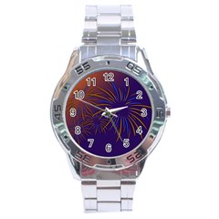 Sylvester New Year S Day Year Party Stainless Steel Analogue Watch by BangZart