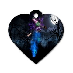 Magical Fantasy Wild Darkness Mist Dog Tag Heart (one Side)