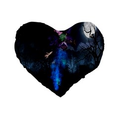 Magical Fantasy Wild Darkness Mist Standard 16  Premium Flano Heart Shape Cushions by BangZart