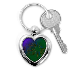 Sylvester New Year S Day Year Party Key Chains (heart)  by BangZart