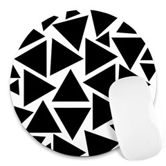 Template Black Triangle Round Mousepads by BangZart