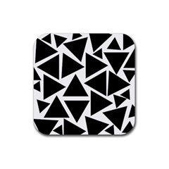 Template Black Triangle Rubber Coaster (square)  by BangZart