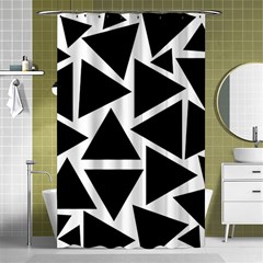 Template Black Triangle Shower Curtain 48  X 72  (small)  by BangZart