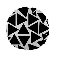 Template Black Triangle Standard 15  Premium Round Cushions by BangZart