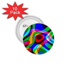 Digital Multicolor Colorful Curves 1 75  Buttons (10 Pack) by BangZart