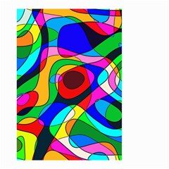 Digital Multicolor Colorful Curves Small Garden Flag (two Sides) by BangZart