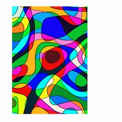 Digital Multicolor Colorful Curves Large Garden Flag (two Sides) by BangZart