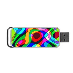 Digital Multicolor Colorful Curves Portable Usb Flash (one Side) by BangZart