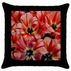 Tulips Flowers Spring Throw Pillow Case (black) by BangZart