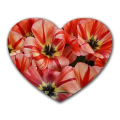 Tulips Flowers Spring Heart Mousepads by BangZart