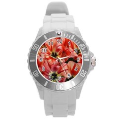 Tulips Flowers Spring Round Plastic Sport Watch (l) by BangZart