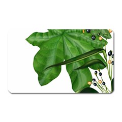 Plant Berry Leaves Green Flower Magnet (rectangular)