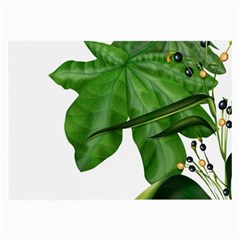 Plant Berry Leaves Green Flower Large Glasses Cloth by BangZart