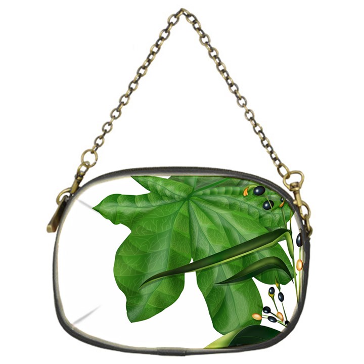 Plant Berry Leaves Green Flower Chain Purses (One Side) 