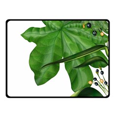 Plant Berry Leaves Green Flower Fleece Blanket (small) by BangZart