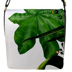 Plant Berry Leaves Green Flower Flap Messenger Bag (s) by BangZart