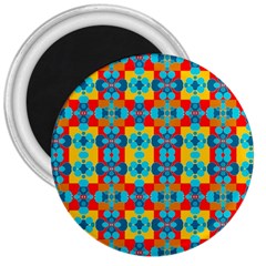 Pop Art Abstract Design Pattern 3  Magnets