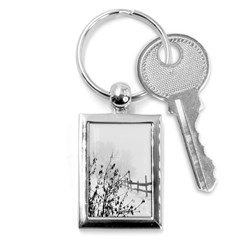 Snow Winter Cold Landscape Fence Key Chains (rectangle)  by BangZart