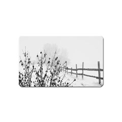 Snow Winter Cold Landscape Fence Magnet (name Card) by BangZart