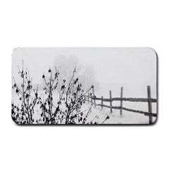 Snow Winter Cold Landscape Fence Medium Bar Mats by BangZart