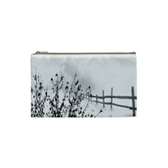 Snow Winter Cold Landscape Fence Cosmetic Bag (small)  by BangZart