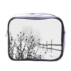 Snow Winter Cold Landscape Fence Mini Toiletries Bags by BangZart