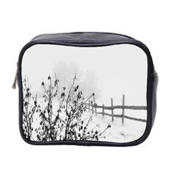 Snow Winter Cold Landscape Fence Mini Toiletries Bag 2-side by BangZart