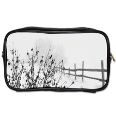 Snow Winter Cold Landscape Fence Toiletries Bags by BangZart