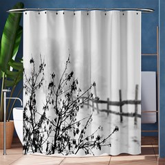 Snow Winter Cold Landscape Fence Shower Curtain 60  X 72  (medium)  by BangZart