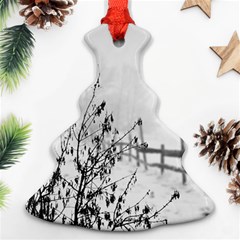 Snow Winter Cold Landscape Fence Christmas Tree Ornament (two Sides) by BangZart