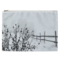 Snow Winter Cold Landscape Fence Cosmetic Bag (xxl)  by BangZart