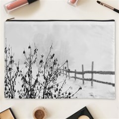 Snow Winter Cold Landscape Fence Cosmetic Bag (xxxl)  by BangZart