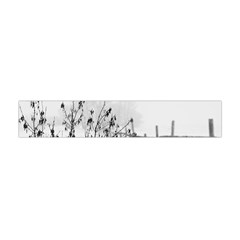 Snow Winter Cold Landscape Fence Flano Scarf (mini) by BangZart