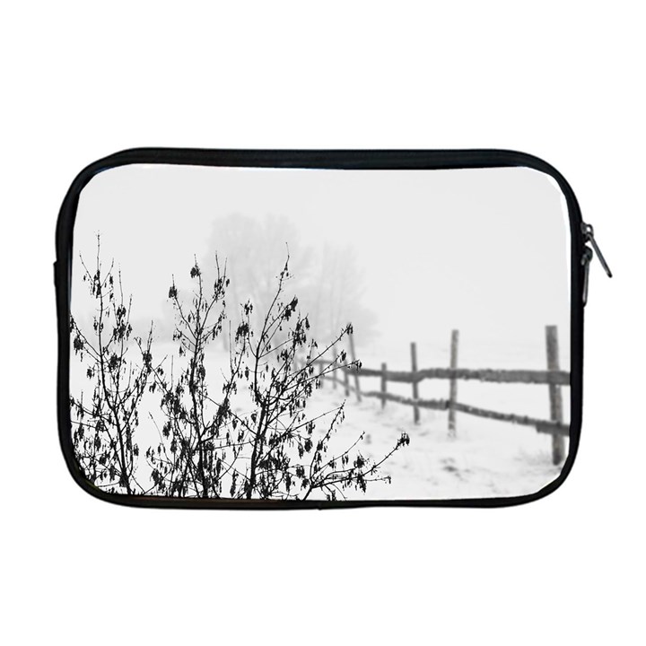 Snow Winter Cold Landscape Fence Apple MacBook Pro 17  Zipper Case