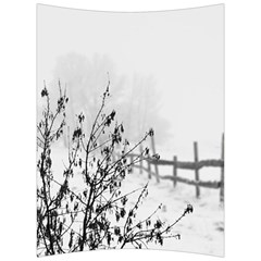 Snow Winter Cold Landscape Fence Back Support Cushion