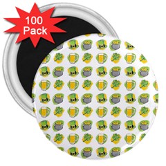 St Patrick S Day Background Symbols 3  Magnets (100 Pack) by BangZart