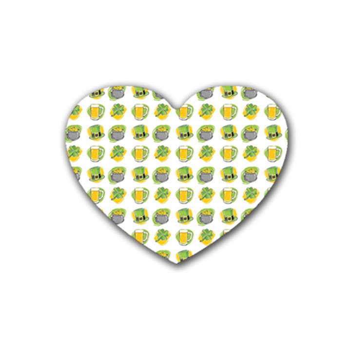 St Patrick S Day Background Symbols Heart Coaster (4 pack) 