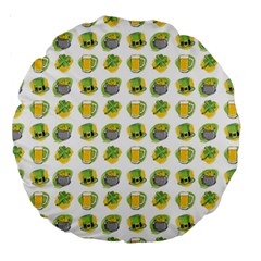 St Patrick S Day Background Symbols Large 18  Premium Round Cushions by BangZart