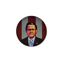 George W Bush Pop Art President Usa Golf Ball Marker by BangZart