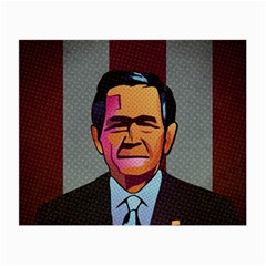 George W Bush Pop Art President Usa Small Glasses Cloth by BangZart