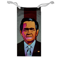 George W Bush Pop Art President Usa Jewelry Bag by BangZart