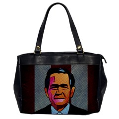 George W Bush Pop Art President Usa Office Handbags by BangZart