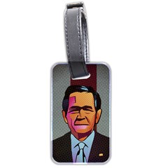 George W Bush Pop Art President Usa Luggage Tags (two Sides) by BangZart