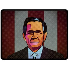 George W Bush Pop Art President Usa Double Sided Fleece Blanket (large)  by BangZart