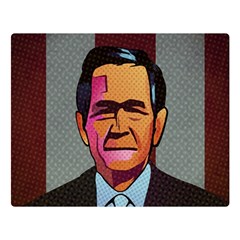 George W Bush Pop Art President Usa Double Sided Flano Blanket (large)  by BangZart