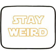 Stay Weird Fleece Blanket (mini) by Valentinaart