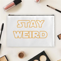 Stay Weird Cosmetic Bag (large)  by Valentinaart