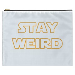 Stay Weird Cosmetic Bag (xxxl)  by Valentinaart