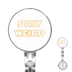 Stay Weird Stainless Steel Nurses Watch by Valentinaart