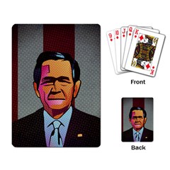 George W Bush Pop Art President Usa Playing Card by BangZart